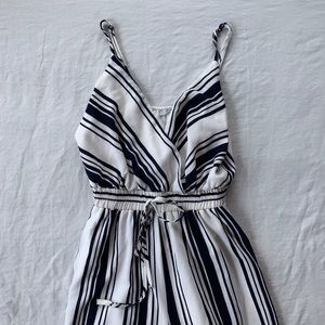 Navy and White Jumpsuit
